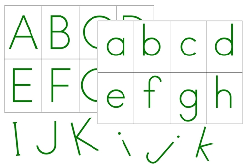Movable Alphabet (Print, Green, PDF)