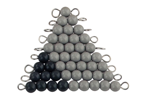 IFIT Montessori: Grey and Dark Grey Bead Stairs - 1 Set (C Beads)