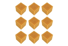 IFIT Montessori: 9 Golden Bead Thousand Cubes (C Beads)