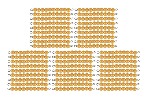 IFIT Montessori: 45 Golden Bead Bars of Ten (C Beads)