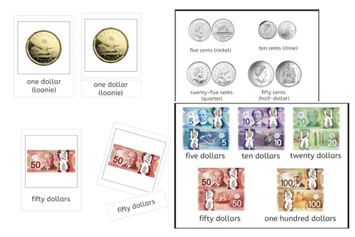 Canadian Currency 3-Part Cards (PDF)
