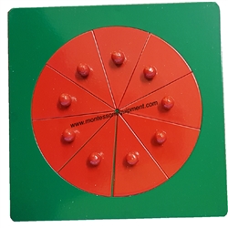 1/9 Metal Fraction Circle with Frame