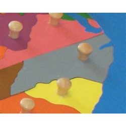 IFIT Montessori: North Carolina - Puzzle Piece of USA (Wood Knob)