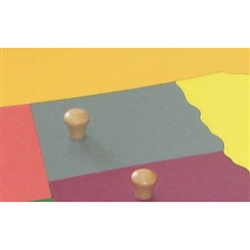 IFIT Montessori: North Dakota - Puzzle Piece of USA (Wood Knob)