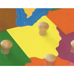IFIT Montessori: Ohio - Puzzle Piece of USA (Wood Knob)