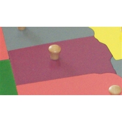 IFIT Montessori: South Dakota - Puzzle Piece of USA (Wood Knob)