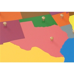 IFIT Montessori: Texas - Puzzle Piece of USA (Wood Knob)
