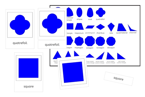 Geometric Shapes 3-Part Cards (PDF)