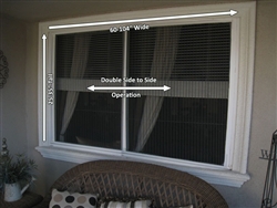 Double Window Screen, Side-to-Side, 60" to 104" wide x 25" to Less than 35" tall