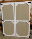 2- Wood Shed Doors (Corner Block Design)  .SHIPPING IS FREE!