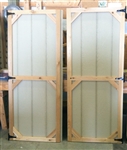 2-Wood Shed Doors Cedar Trim (Corner Block Design) SHIPPING  IS  FREE