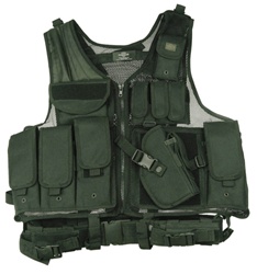 TG100B-XXL Black Deluxe Tactical Vest XXL Size- 3L-INTL