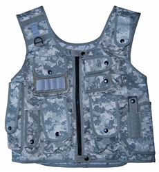 TG106A ACU Digital Camouflage Adjustable Quilted Tactical Vest - 3L-INTL