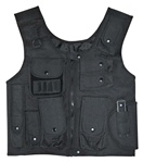 TG106B Black Adjustable Quilted Tactical Vest - 3L-INTL