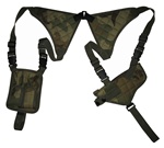 TG235CA Woodland Camo Universal Horizontal Shoulder Holster with Mag Pouches - 3L-INTL