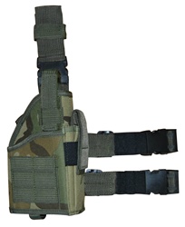TG246C Woodland Camouflage Tactical Leg Holster with Web Straps - 3L-INTL