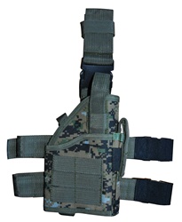 TG246WR Woodland Digital Camo Tactical Leg Holster with Web Straps Right Handed - 3L-INTL