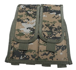 TG302W-4 Woodland Digital MOLLE Universal Double Rifle Magazine Pouch (4 pcs) - 3L-INTL