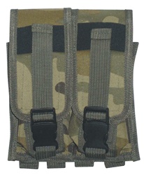 TG305C Woodland Camouflage MOLLE Double Rifle Mag Pouch - 3L-INTL