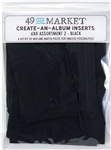 49 and Market -  Create-An-Album Foundation Inserts Assortment 2 Black