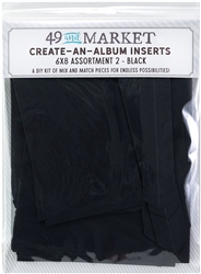 49 and Market -  Create-An-Album Foundation Inserts Assortment 2 Black