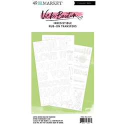 49 and Market -  Vicki Boutin Irresistible Rub-On Transfer Set 6X12 Words