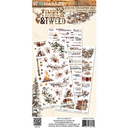 49 and Market -  Timber and Tweed Rub-On Transfer Set 6X12
