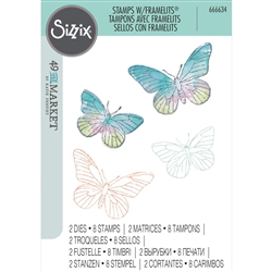49 and Market -  Sizzix Framelits Die & A5 Stamp Set 10/Pkg