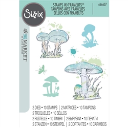 49 and Market -  Sizzix Framelits Die & A5 Stamp Set 12/Pkg