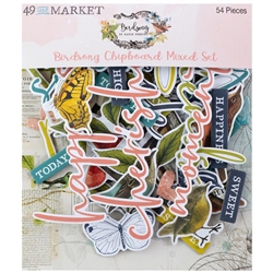 49 and Market -  Birdsong Chipboard Mixed Set