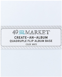 49 and Market -  Create-An-Album Quadruple Flip Album Base White
