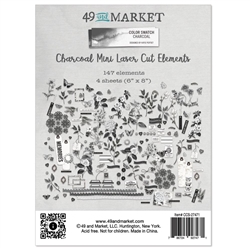 49 and Market -  Color Swatch: Charcoal MINI Laser Cut Outs Elements