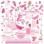 49 and Market - Color Swatch: Blossom Laser Cut Outs Elements 111/Pkg