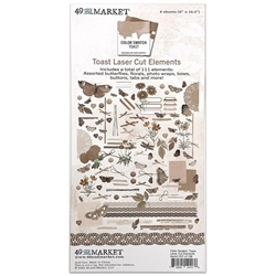 49 and Market - Color Swatch: Toast Laser Cut Outs Elements 111/Pkg