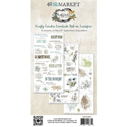 49 and Market -  Krafty Garden Rub-On Transfer Set 3/Sheets Essentials