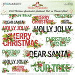 49 and Market - Christmas Spectacular 2023 Rub-Ons 12"x12" 1/Sheet Sentiments