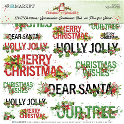 49 and Market - Christmas Spectacular 2023 Rub-Ons 12"x12" 1/Sheet Sentiments
