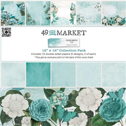 49 and Market - Color Swatch: Teal 12X12 Collection Pack