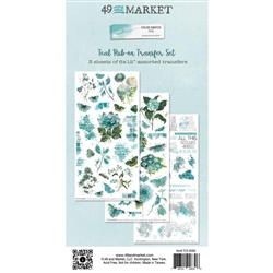 49 and Market - Color Swatch: Teal Rub Ons