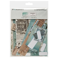 49 and Market - Color Swatch: Teal Ephemera Stackers 60/Pkg