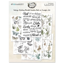 49 and Market - Vintage Artistry Moonlit Garden Rub-Ons 6X8 6/Sheets