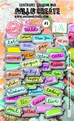 AALL & Create - Ephemera #8 Tiny Words Color 140/Pkg