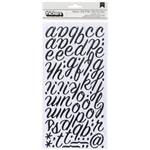 American Crafts - Foil Alphabet Sticker Rain Boots Black