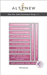 Altenew - One Go : Solid Sentiment Strips Die