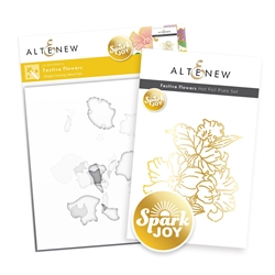 Altenew - Spark Joy: Festive Flowers Hot Foil Plate & Stencil Bundle