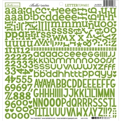 Bella Blvd - 12x12 Alphabet Sticker Sheet Scramble -Guacamole