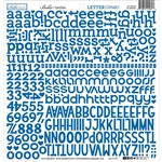 Bella Blvd - 12x12 Alphabet Sticker Sheet Scramble -Blueberry