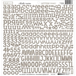 Bella Blvd - 12x12 Alphabet Sticker Sheet Scramble - Oyster