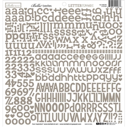 Bella Blvd - 12x12 Alphabet Sticker Sheet Scramble - Oyster