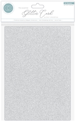 Craft Consortium -  The Essential Glitter Card 8.5X11 Silver 10/Sheets